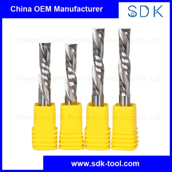 Solid Carbide 2 Flute Spiral Down Cut CNC Router Bit for Woodworking